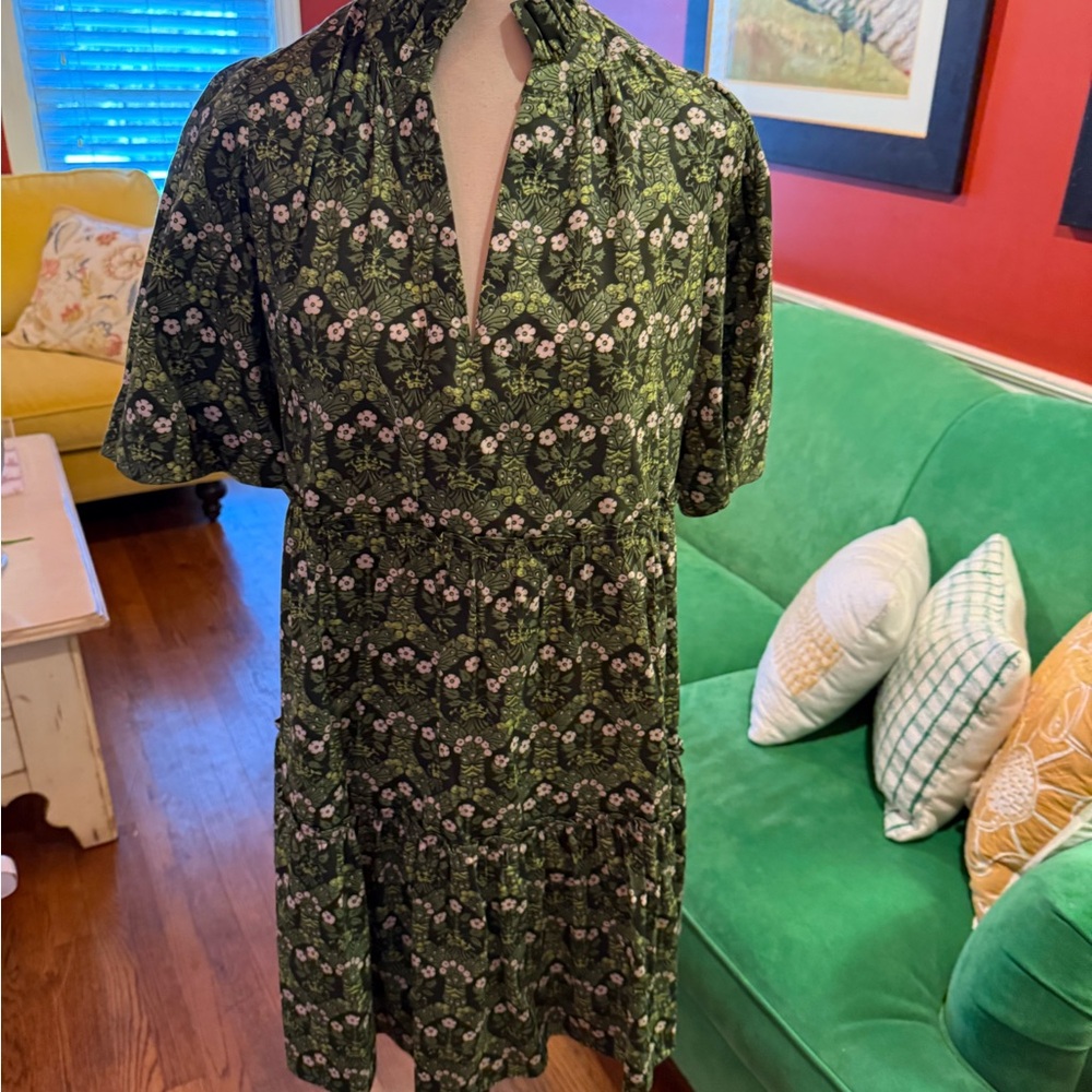 Tuckernuck Green Floral Midi Dress